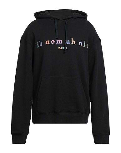 IH NOM UH NIT Hooded sweatshirt Black 100% Cotton, Elastane