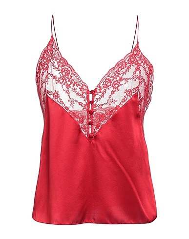 SAINT LAURENT Camisole Red 100% Silk, Cotton, Polyester