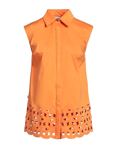 JIJIL Chemises et chemisiers de couleur unie Abricot 78% Coton, 19% Polyamide, 3% Nylon