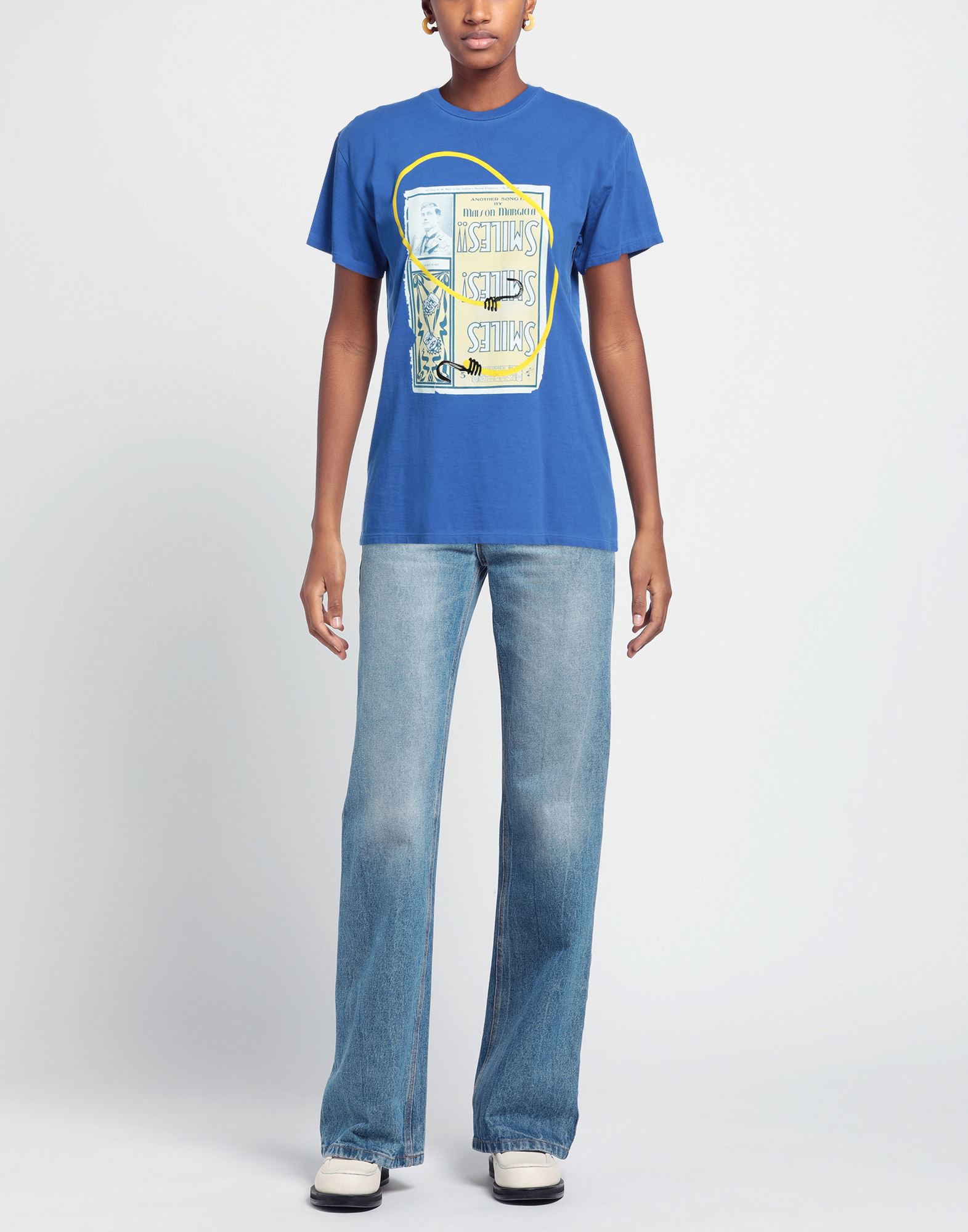 新品 46 マルジェラ 18ss コットンジャージTシャツ 紺 17805 メゾン マルジェラ ジャージー Tシャツ MAISON MARGIELA