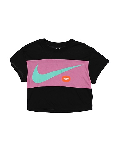 NIKE T-shirt Black 65% Polyester, 35% Viscose