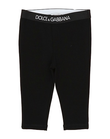 DOLCE&GABBANA Leggings Black 90% Cotton, 10% Elastane, Polyester, Polyamide