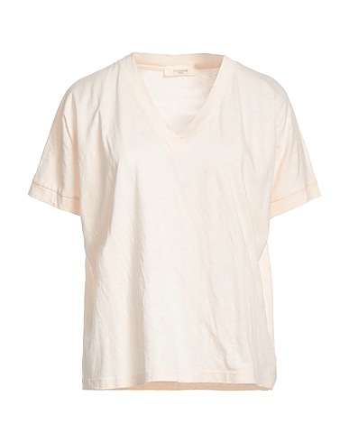 ZANONE Basic T-Shirt BY SLOWEAR Light pink 70% Cotton, 30% Linen