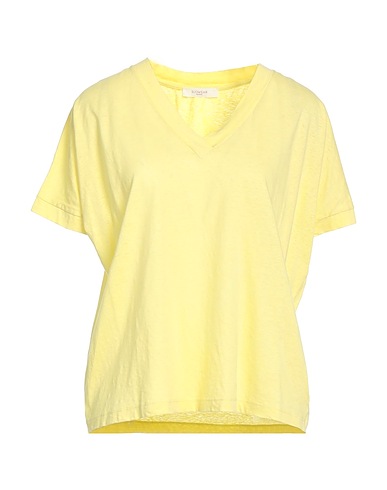 ZANONE Basic T-shirt BY SLOWEAR Yellow 70% Cotton, 30% Linen