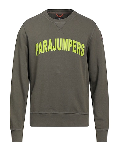 PARAJUMPERS Sweatshirt Military green 100% Cotton