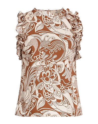 SUOLI Top Marrone 100% Cotone
