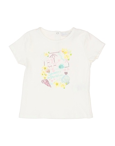 MEILISA BAI Ｔシャツ ホワイト コットン 94% / ポリウレタン 6%