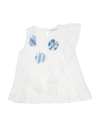 MEILISA BAI Top Bianco 97% Cotone, 3% Elastan