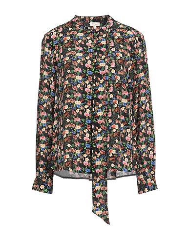HER SHIRT HER DRESS Floral shirts & blouses Black 100% Silk