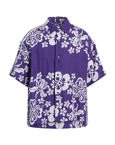 JUST DON Linen shirt Purple 100% Linen