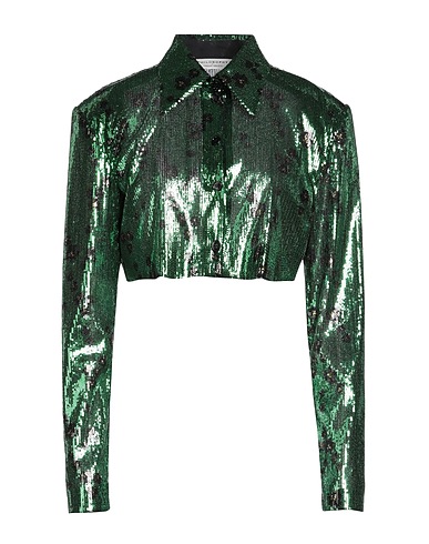 PHILOSOPHY di LORENZO SERAFINI Camicie  e bluse fantasia Verde 100% Poliestere, Seta