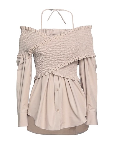 MSGM Camicie e bluse tinta unita Beige 100% Cotone