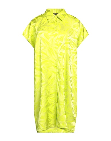 JUST CAVALLI Shirt dress Light green 64% Viscose, 34% Acetate, 2% Elastane