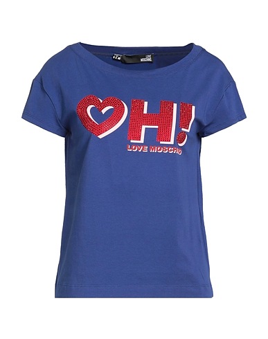 LOVE MOSCHINO T-shirt Blue 95% Cotton, 5% Elastane