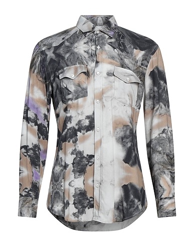 BENEVIERRE Patterned shirt Charcoal 100% Viscose