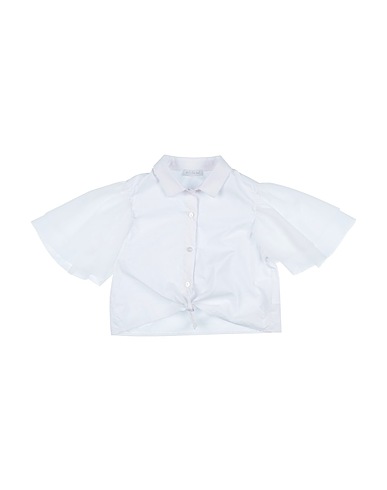 MEILISA BAI Solid colour shirts & blouses White 100% Cotton