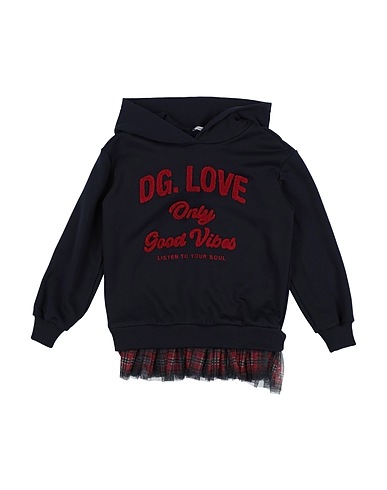 DOLCE&GABBANA Hooded track jacket  Midnight blue 90% Cotton, 10% Polyester, Elastane, Virgin Wool
