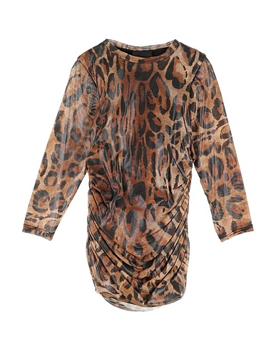 MARC ELLIS Dress Brown 100% Polyester, Cotton