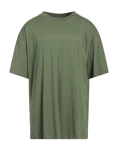 HEAVEN DOOR Basic T-Shirt Military green 100% Cotton