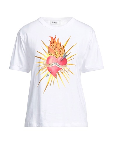 LANVIN T-shirt Bianco 100% Cotone, Poliestere