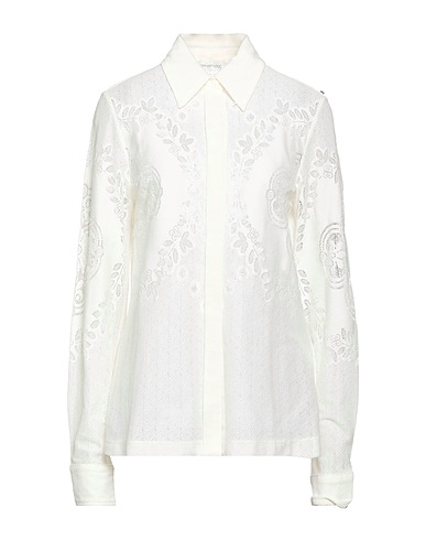 SPORTMAX Lace shirts & blouses Ivory 75% Cotton, 25% Polyamide