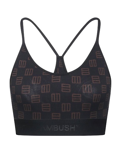 AMBUSH Cropped Top Schwarz 61% Polyamid, 39% Elastan, Polyester
