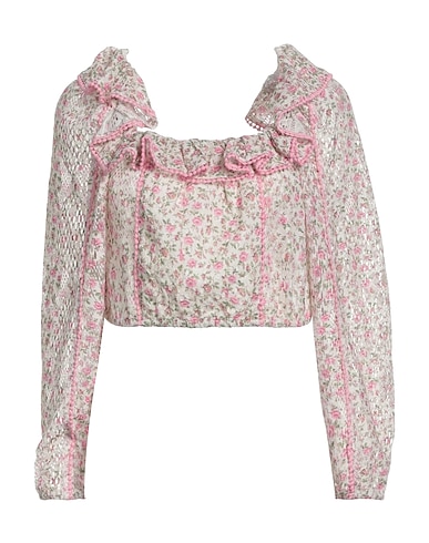 LOVESHACKFANCY Top Ivory 76% Cotton, 24% Nylon