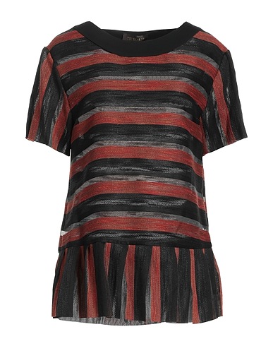 TRUSSARDI Top Rust 46% Polyester, 45% Cotton, 8% Viscose, 1% Metallic fiber, Elastane