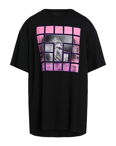 TRUSSARDI Basic T-shirt Black 98% Viscose, 2% Polyurethane