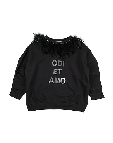 ODI ET AMO Sweatshirt Black 100% Cotton, Feathers