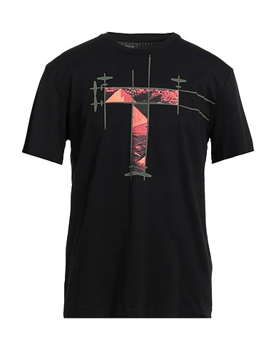 TRUSSARDI Camiseta Negro 100% Algodón