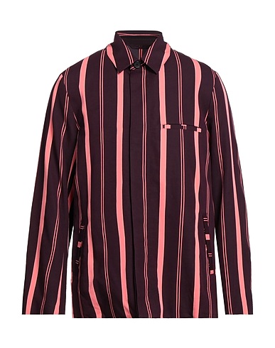 PAUL SMITH 스트라이프 셔츠 버건디 85% 비스코스, 15% 나일론