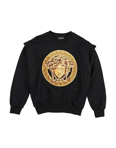 VERSACE YOUNG Sweatshirt Black 100% Viscose, Elastane