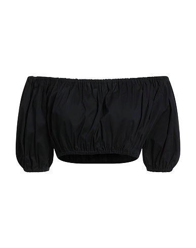 SOALLURE トップス ブラック コットン 71% / ナイロン 25% / ポリウレタン 4%