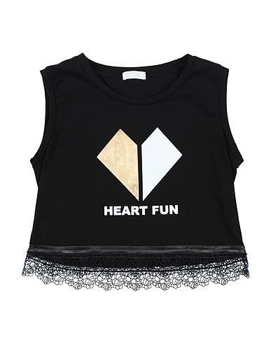 FUN & FUN T-shirt Black 95% Cotton, 5% Elastane