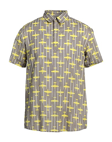 TRUSSARDI Camicia fantasia Khaki 100% Cotone