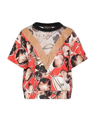 TRUSSARDI Sweatshirt Khaki 70% Polyester, 30% Cotton, Silk, Polyurethane