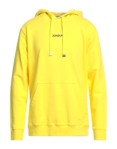 DONDUP Hooded sweatshirt Yellow 100% Cotton, Elastane
