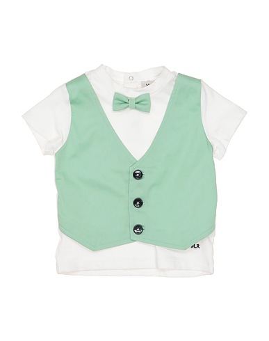 MANUEL RITZ T-shirt Verde chiaro 90% Cotone, 10% Elastan