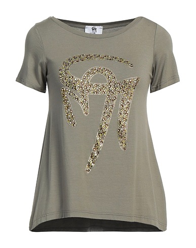 GAI MATTIOLO T-shirt Verde militare 95% Viscosa, 5% Elastan