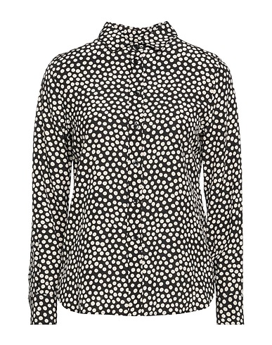 SAINT LAURENT Camicie  e bluse fantasia Nero 100% Seta