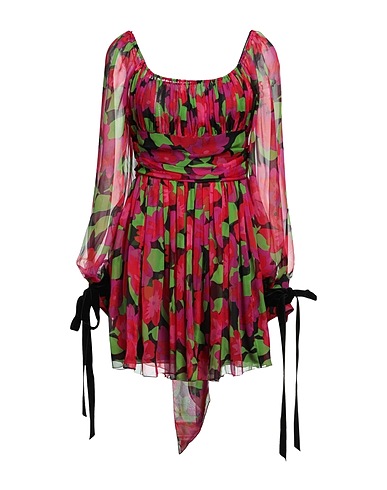 SAINT LAURENT Short dress Red 100% Silk, Viscose, Polyamide