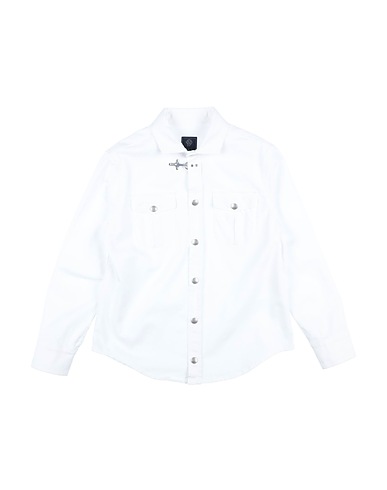 FAY Chemise de couleur unie Blanc 97% Coton, 3% Élasthanne