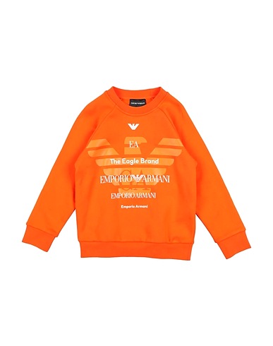EMPORIO ARMANI Sweatshirt Orange 100% Cotton, Elastane