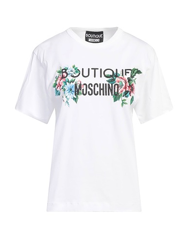 BOUTIQUE MOSCHINO T-Shirt Weiß 100% Baumwolle