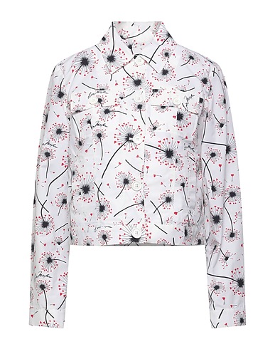 LOVE MOSCHINO Floral shirts & blouses White 65% Cotton, 35% Polyamide