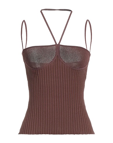 ANDREĀDAMO Top Brown 80% Viscose, 10% Polyester, 9% Polyamide, 1% Elastane
