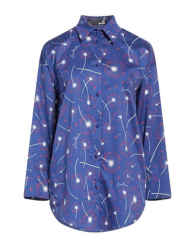 LOVE MOSCHINO Camicie  e bluse fantasia Blu 100% Cotone
