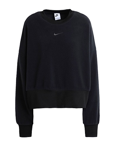 NIKE Activewear W NSW PLSH MOD CROP CREW
 Black 100% Polyester