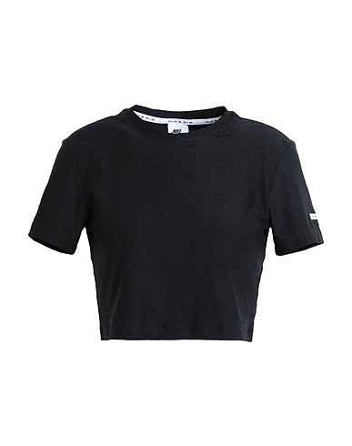 NIKE Crop top Nike Air Women's Short-Sleeve Crop Top
 Black 90% Polyester, 10% Elastane